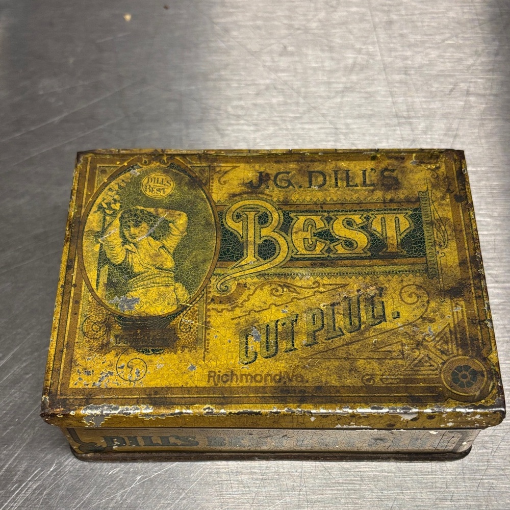 Best Cut Plug Tobacco Tin - Vintage Yellow